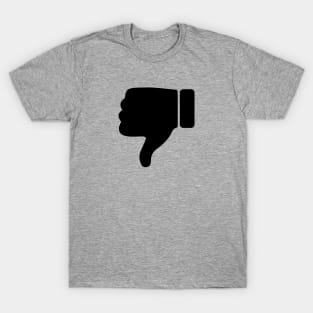 Thumbs Down Thumb Boo - Black T-Shirt